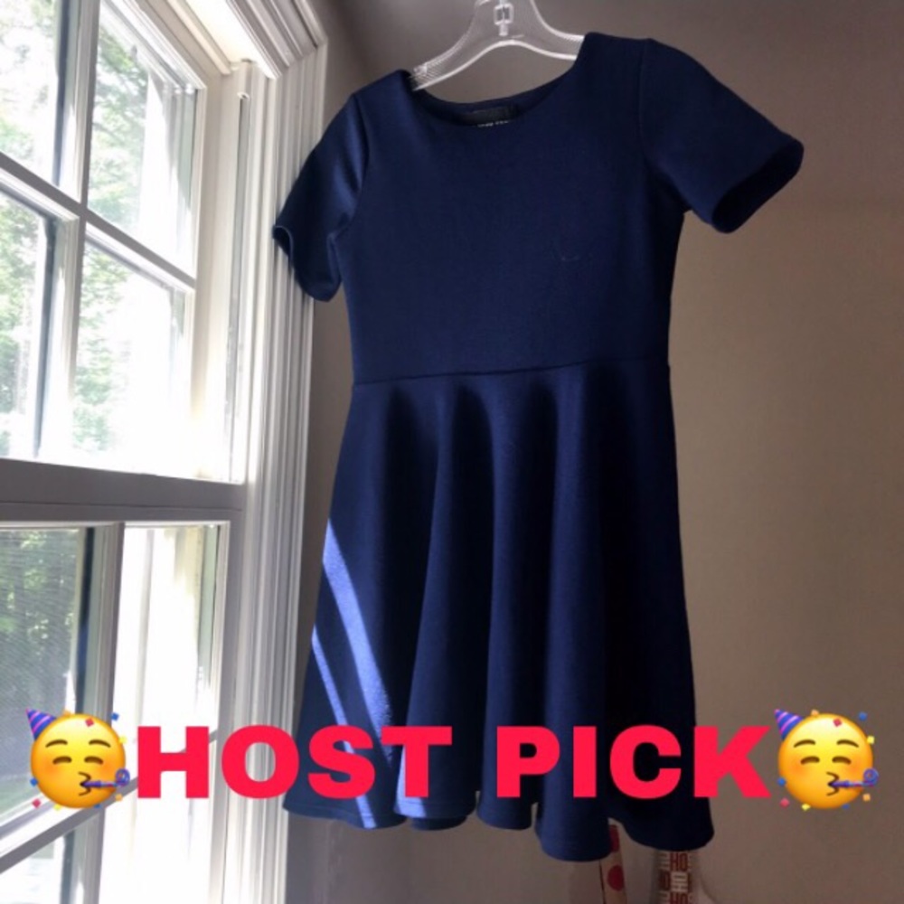 Navy Blue Un Deux Trois Skater Dress